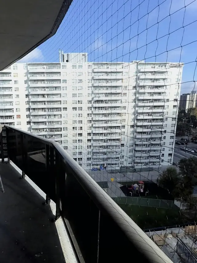 Balcony bird netting installation in Coquitlam